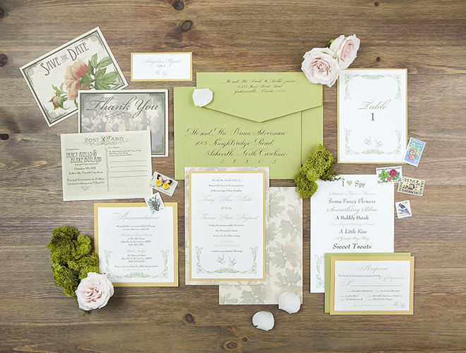 Heather O'Brien Design | Tracy and Blake | Asheville, North Carolina Wedding Invitations