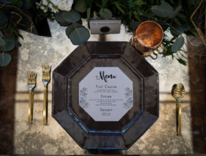 Heather O'Brien Design | Mixed Metallics Geometric Styled Shoot | Chandler Oaks Barn | Bethany Walters Photography | The Eventful Gals