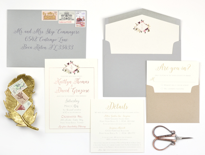 Heather O'Brien Design | Jacksonville Wedding invitations | Crosswater Hall