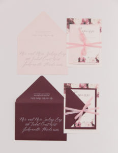 Heather O'Brien Design | Wedding Invitations | Blush and Wine Floral