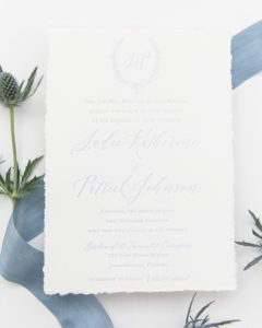 Heather O'Brien Design | Wedding Invitations | Letterpress Laurel Wreath Invitation