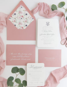 Heather O'Brien Design | Wedding Invitations | Letterpress Victorian Duogram Invitation
