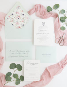 Heather O'Brien Design | Wedding Invitations | Letterpress Victorian Duogram Invitation