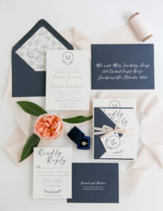 Heather O'Brien Design | Wedding Invitations | Letterpress Magnolia Crest Invitation
