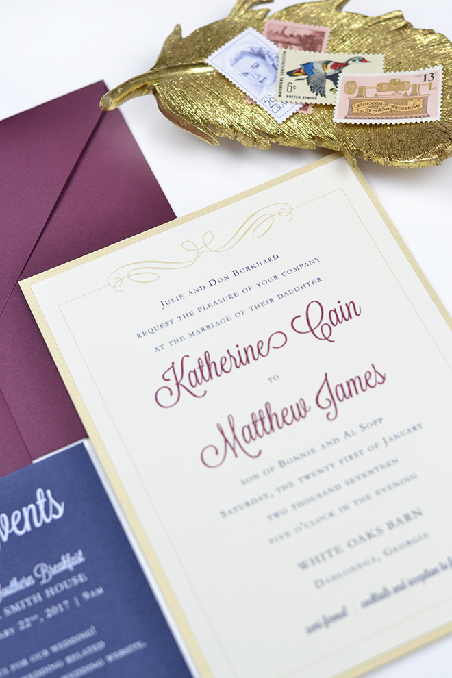 Heather O'Brien Design | Jacksonville Wedding Invitations | White Oaks Barn
