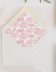 Blush Floral Crest Wedding Invitations | Heather O'Brien Design