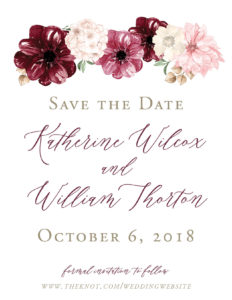 blush and wine save the date | southern wedding | Heather O'Brien Design