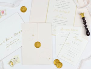 Hawaii Destination wedding invitation | wax seals | Heather O'Brien Design