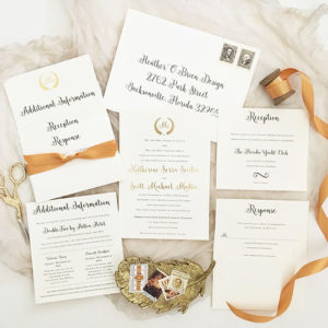 Jacksonville Wedding | Gold foil invitation | Heather O'Brien Design