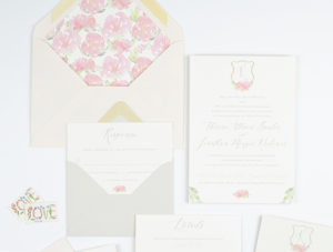 Blush Floral Wedding Invitation | Jacksonville, Florida Wedding | Heather O'Brien Design