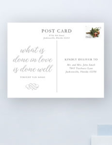 Wedding Cancellation or Postponement Post Card | Low cost post card to keep your guest informed with addressing, stamps and mailing included for free